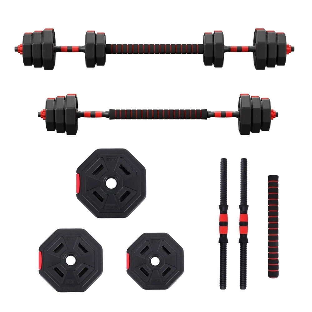 Everfit 20kg Adjustable Dumbbell Barbell Set Weight Plates Home Workout