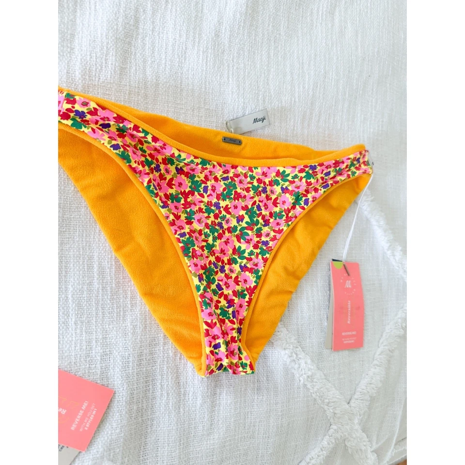 Maaji | NWT Sunset Gold Dainty Underwire Bikini Top Bottom Bikini Set | Sz M - Image 4 of 4