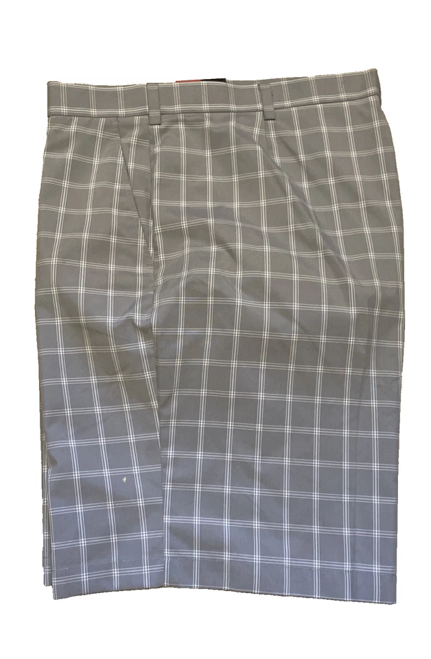 НОВЫЙ С ЯРЛЫКАМИ $60 МУЖСКОЙ GRAND SLAM ПРОИЗВОДИТЕЛЬНОСТИ СЕРЫЙ И БЕЛЫЙ КЛЕТКУ ШОРТЫ ДЛЯ ГОЛЬФА РАЗМЕР 42 - Изображение 2 из 3