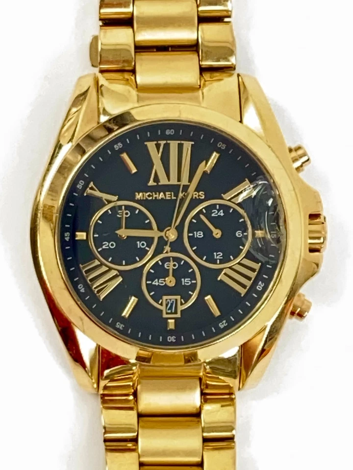 Michael Kors MK5739 Mens 10 ATM Watch Gold Tone Stainless Steel Needs Battery - Image 2 of 4