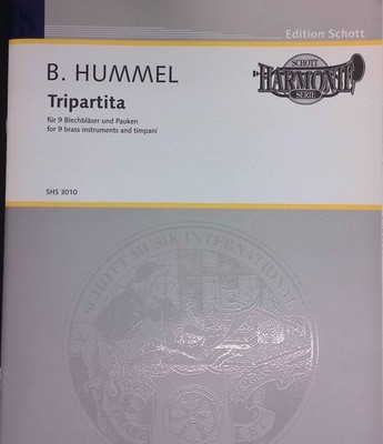 Tripartita op. 103e: Blechbläserensemble ( 9-stimmig), Pauken. Edition Schott SH