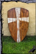 Larp Schild - Kreuzritter / Crusader Schild Wood 90x60cm  Epic Armoury