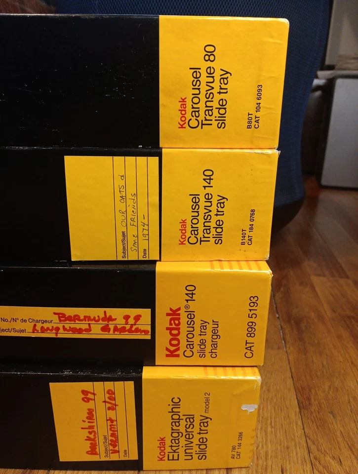 Vintage Kodak Carousel Transvue Projector Slide Tray Bundle 140 80 Ektagraphic - Image 2 of 4