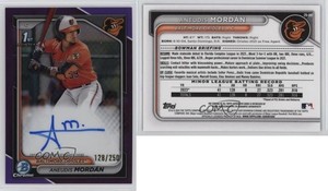 2024 Bowman Chrome Prospect Purple Refractor /250 Aneudis Mordan #CPA-AMO Auto