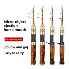 UL/ML Power Fishing Pole 1.5m-1.8m Length Fishing Rod Reel Set  Travel Fishing