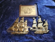 Vintage Sailing Ships Wall Decor