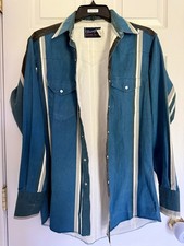 Wrangler Brushpopper Western Vintage Shirt Size 15.5-34 M