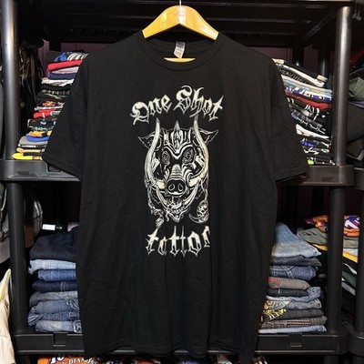 One Shot Tattoo Shop Motörhead Style Boar Graphic T-Shirt Size XL 
