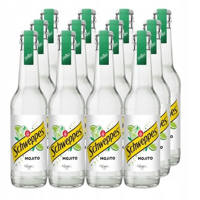 Schweppes Mojito Erfrischungsgetränk mit Limetten-Minze-Geschmack, 12 x 275 ml