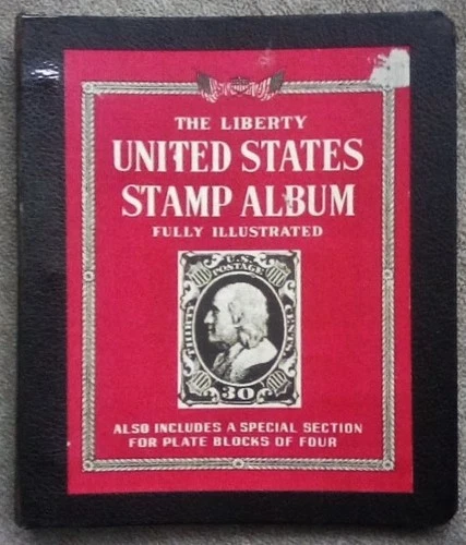 The Liberty  USA  Stamp Album     Vintage 1951    with used  stamps