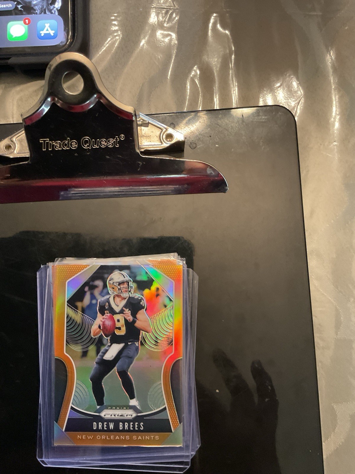 2019 Panini Prizm Football Orange Prizm 172/249 Drew Brees #186