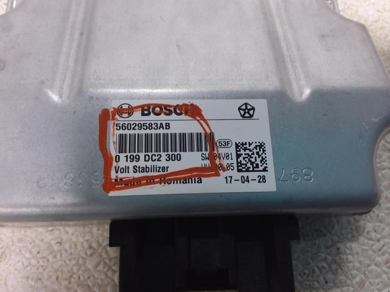 2017 MASERATI GHIBLI VOLTAGE STABILIZER MODULE OEM ID # 56029583AB