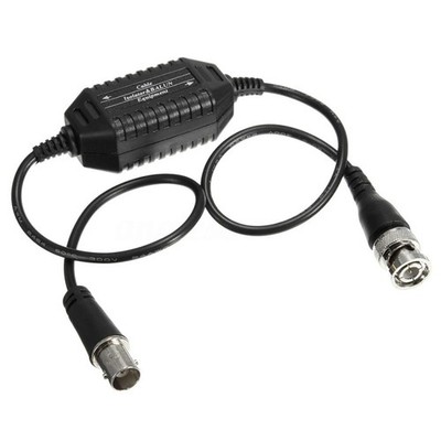 Koaxial Video Masse Schleife Isolator, BNC Stecker-Buchse, Überspannungsschutz, schwarz