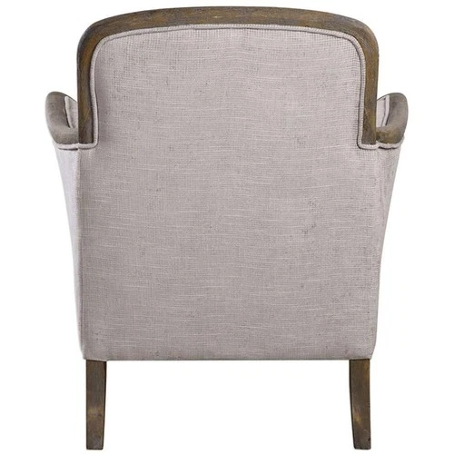 Uttermost Brittoney Wood and Fabric Arm Chair in Weathered Pecan/Brown - Picture 6 of 10