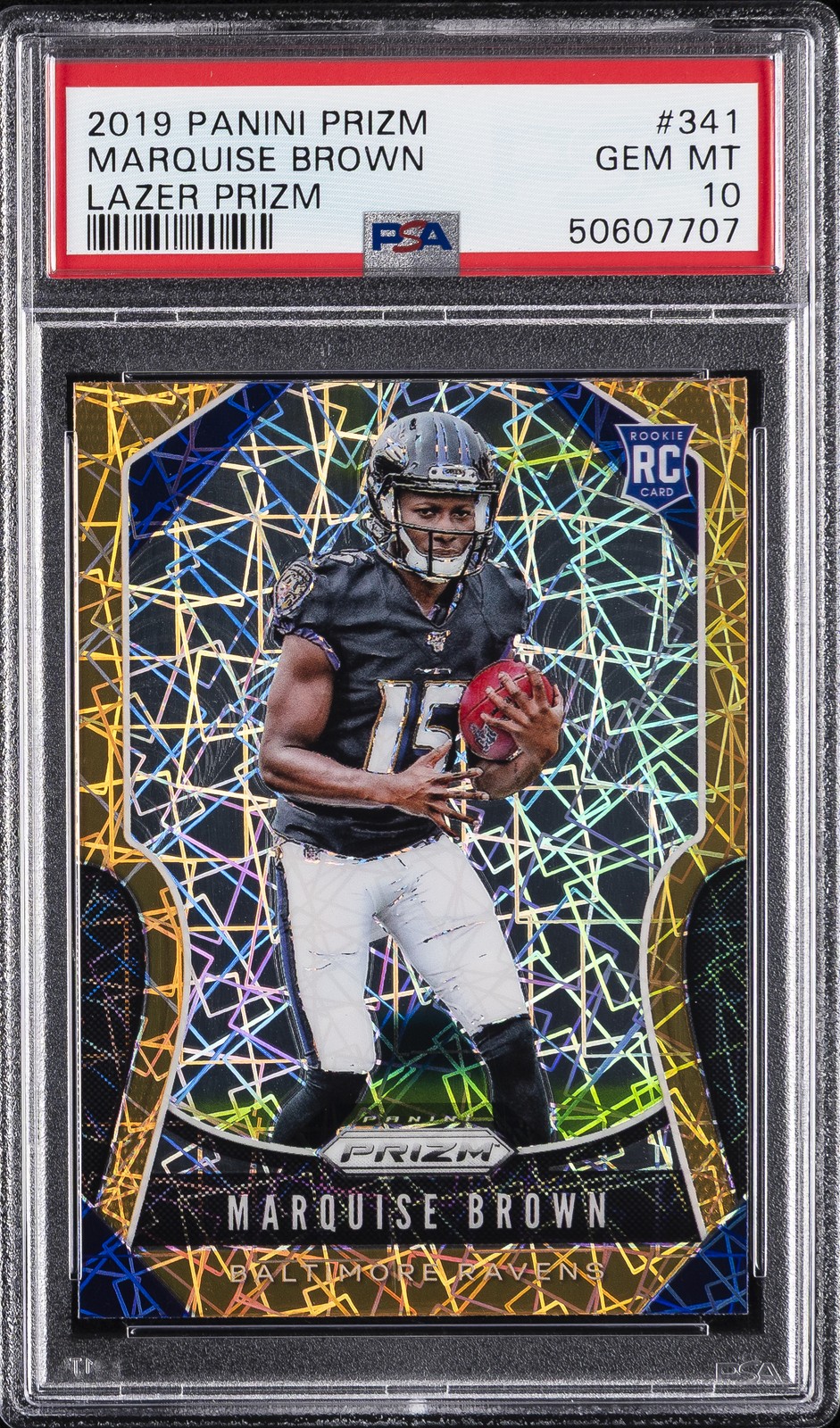 Marquise Brown Panini Prizm #341 Lazer