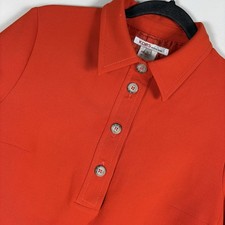 Vintage Michael Kors Women's 10 Red Wool Blend Knee Length Sheath Dress Italy