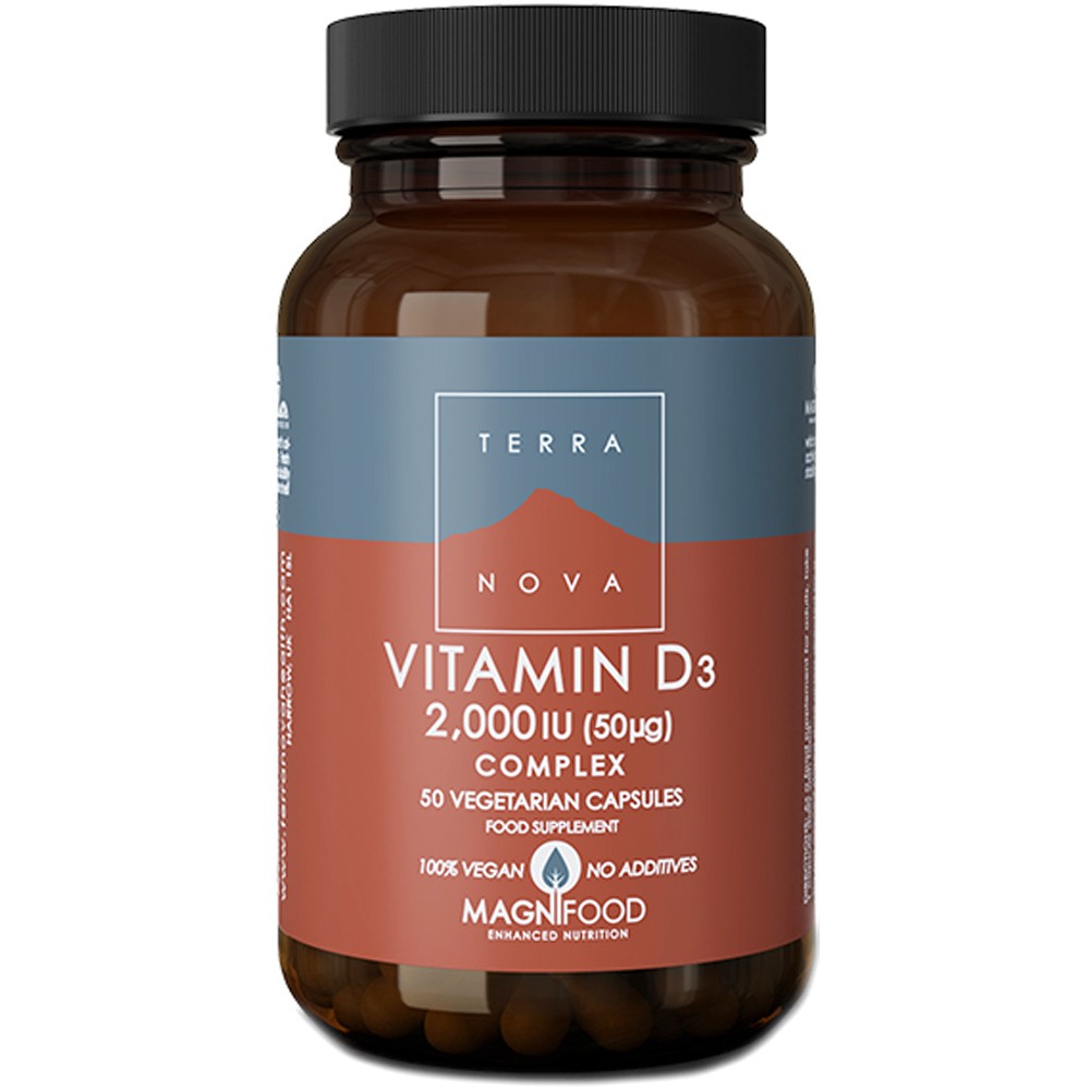 Terranova Vitamin D3 Complex 2000iu 50ug 50 Vegetarian Capsules - Image 4