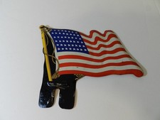 Vintage American Flag License Plate Topper- Original....not Reproduction Vintage American Flag License Plate Topper- Original....not Reproduction