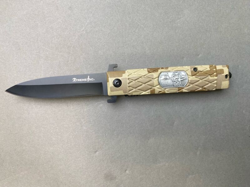 XTREME-TAC FOLDING CAMOFLAUGE POCKET-KNIFE XT0030-CA (USED)