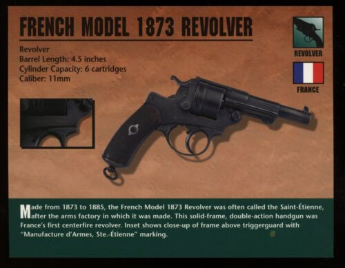 French Model 1873 Revolver Atlas Classic Firearms Card - Picture 1 of 1