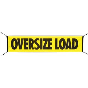84" x 18" Oversize Load Mesh Banner with Hooks