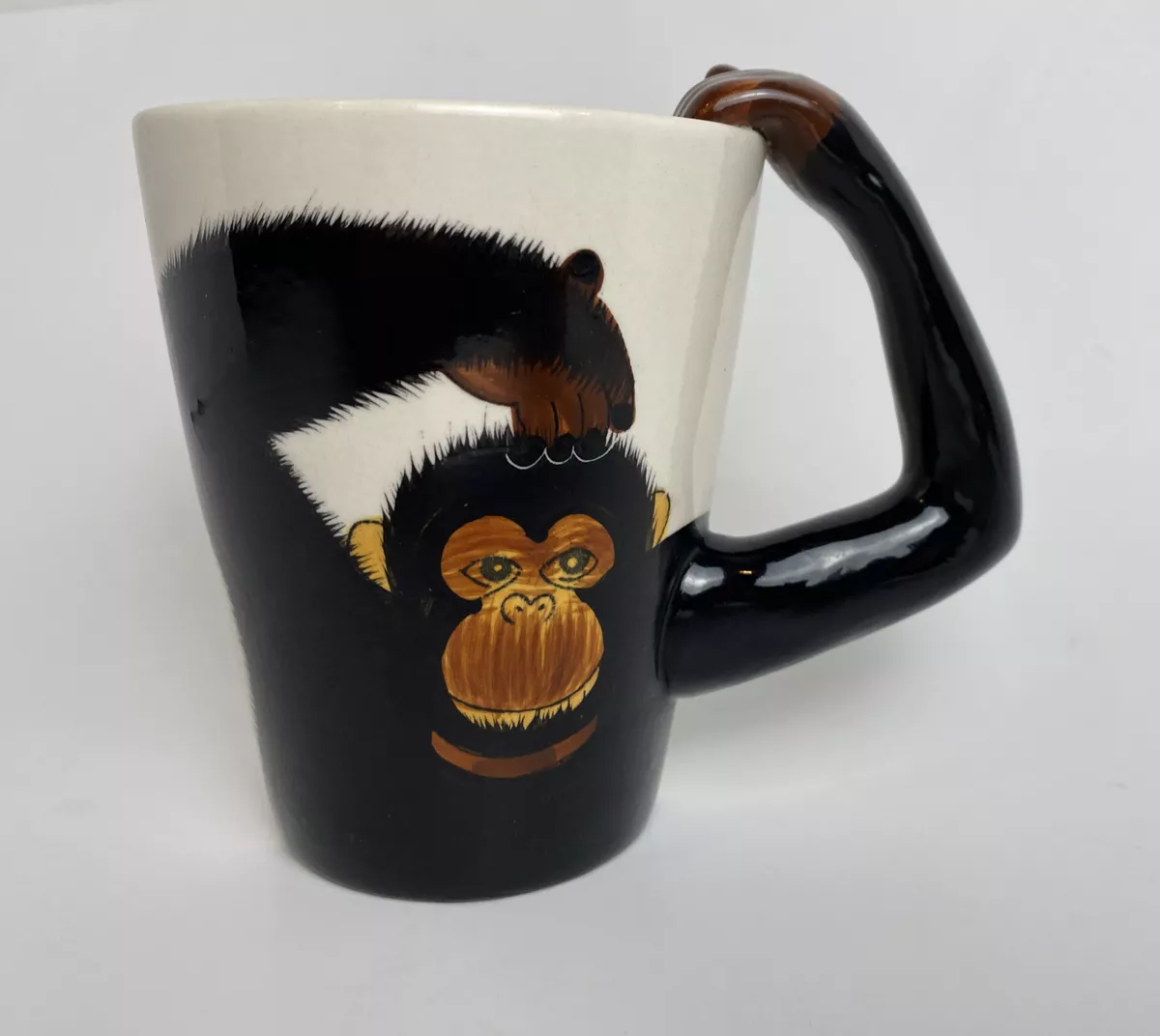 World Market Monkey Handle Coffee Mug, 12 Ounces