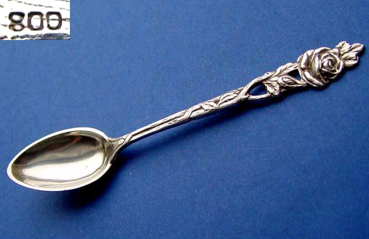 Coffee Spoon, Hildesheimer Rose, 800 Silver B441 | eBay