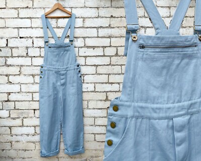 Damen Arbeitskleidung Latzhose französische Baumwolle Overall Latzhose hellblau - XS S M L XL