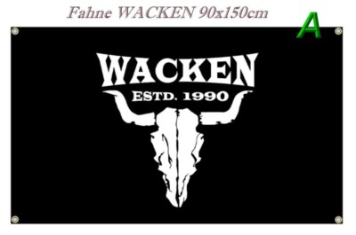 W O A Hardrock Fahne Flagge flag  Rock Festival,  AC/DC , BO Neu 90 x 150 cm