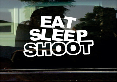 Eat Sleep Shoot Custom Vinyl Decal Sticker for Car Window Laptop Gifts & More