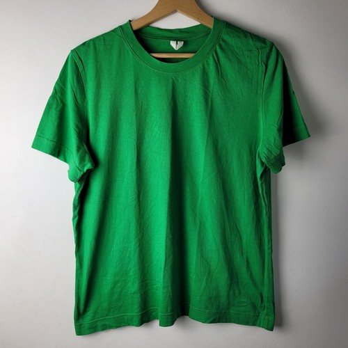 Arket Men Size M Green 100% Cotton Extra Long Jersey T-shirt Casual Summer
