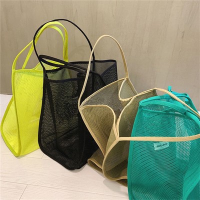Transparente Mesh Tasche Leichte Einkaufstasche Große Kapazität Strand Mesh