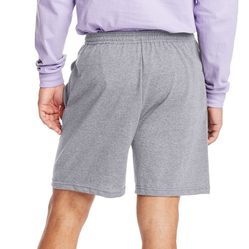 Men's 50% Cotton Jersey Short with Pockets,7.5" inseam 3X-Large Light Steel - Picture 2 of 7