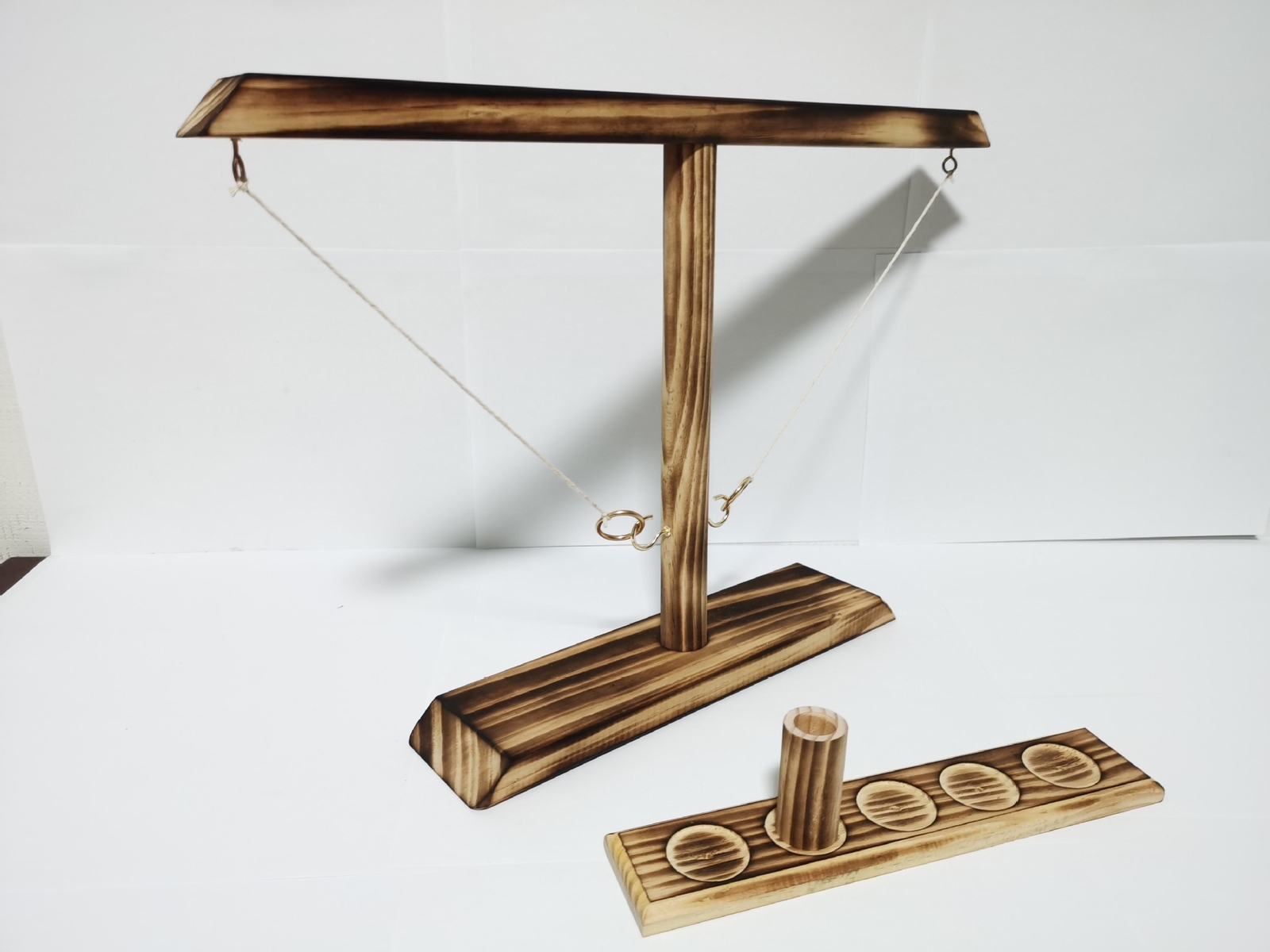 Coffee Ring Toss Shot Game - Wooden Ring and Hook Home desktop Drinking  Game | eBay