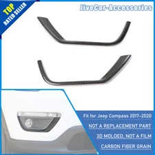 Front Headlight Lamp Eyelid Eyebrow Cover Trim Strip Decor For Jeep Compass 17+
