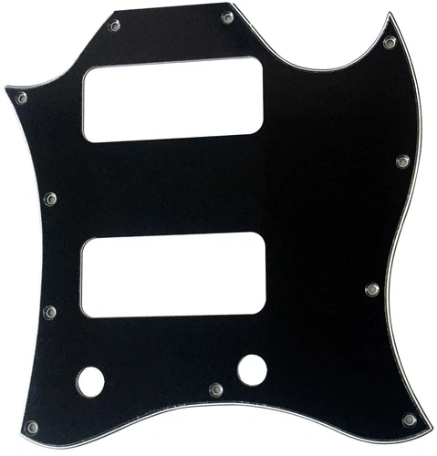Pickguard For Gibson SG P90 Without Pickup Mounting Hole Guitar  3-Ply-BLACK