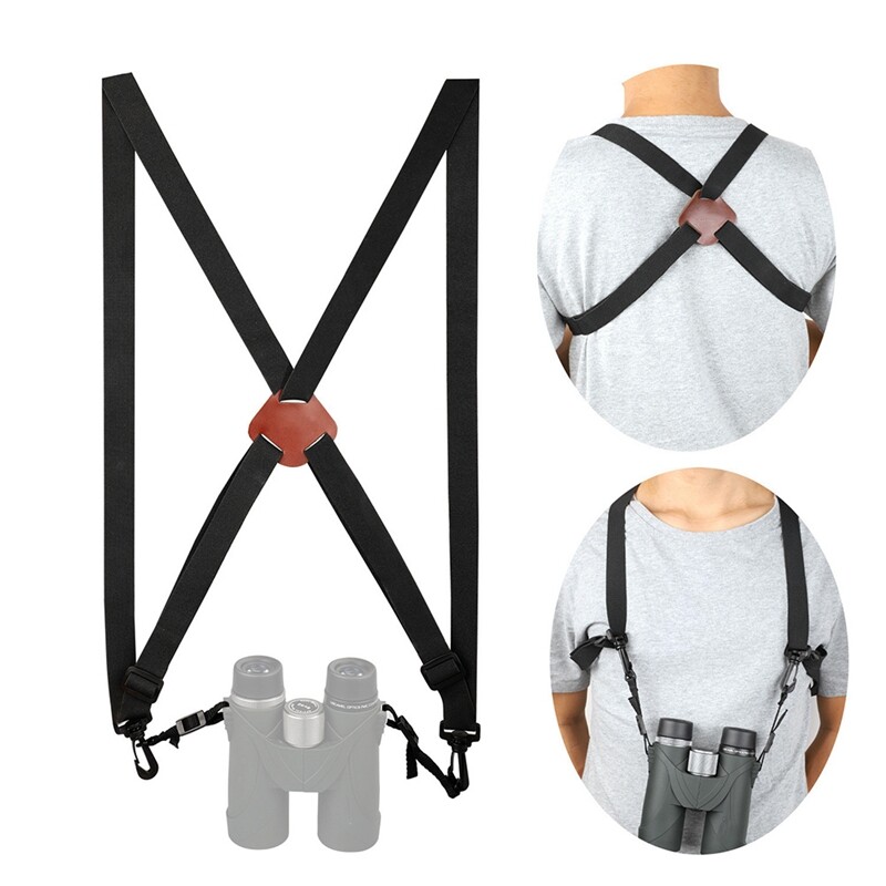 4X(XShaped Harness Strap Adjustable Binoculars Carrier Elastic Durable