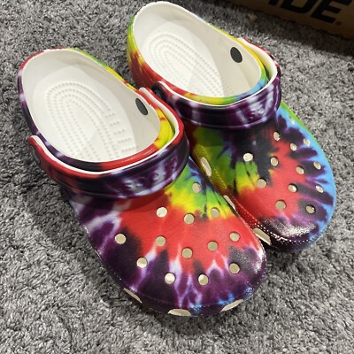 Crocs Rainbow Tie Dye Crocs Comfort Shoe Men display picture 1