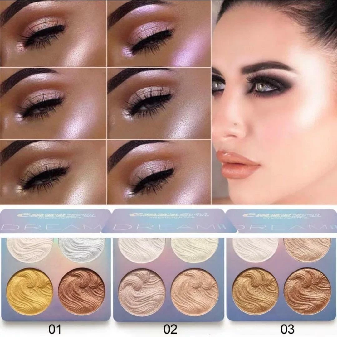 8 Couleurs Palette De Surligneur Pailleté Poudre D'ombre À