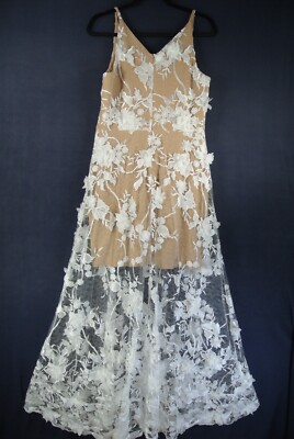 strapless open back dress Sidney Fitted Bodice V-Neckline Gown Pink Floral main image 0