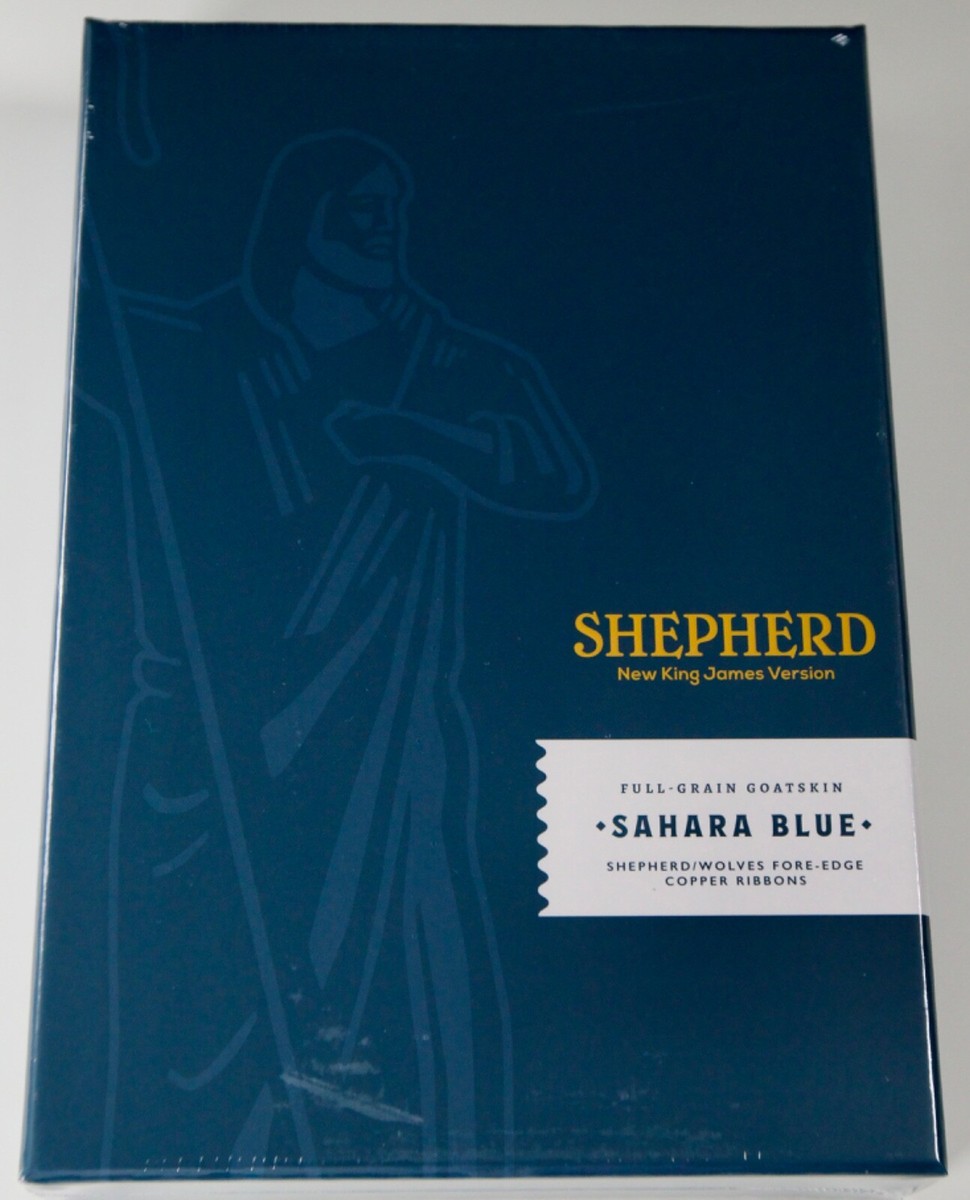 NKJV Bible: Humble Lamb, Goatskin Leather, Shepherd Wolves Fore