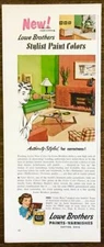 1952 Lowe Brothers Paints Varnishes PRINT AD Stylist Paint Colors
