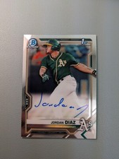 2021 1st Bowman Chrome Auto Jordan Diaz #CPAJDI Autograph
