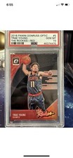 2018-19 Donruss Optic Trae Young The Rookies Red SP Holo Prizm RC #/99 PSA 10💎