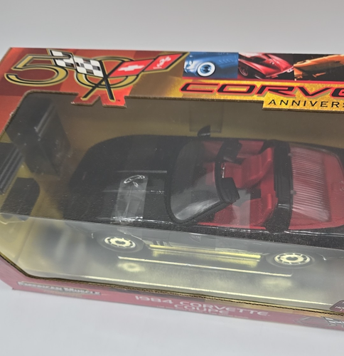 1/18 1984 CHEVROLET CORVETTE COUPE BLACK AMERICAN MUSCLE HOBBY ED ANNIVESARY CO - Picture 8 of 13