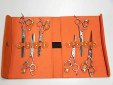 6 Pair Holder Hair Scissors Barber Shears Protective Case-Scissors Not Included