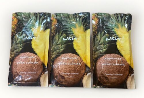 WEN Summer Pina Colada Restorative Cleansing Conditioner 2 oz Lot Of 3