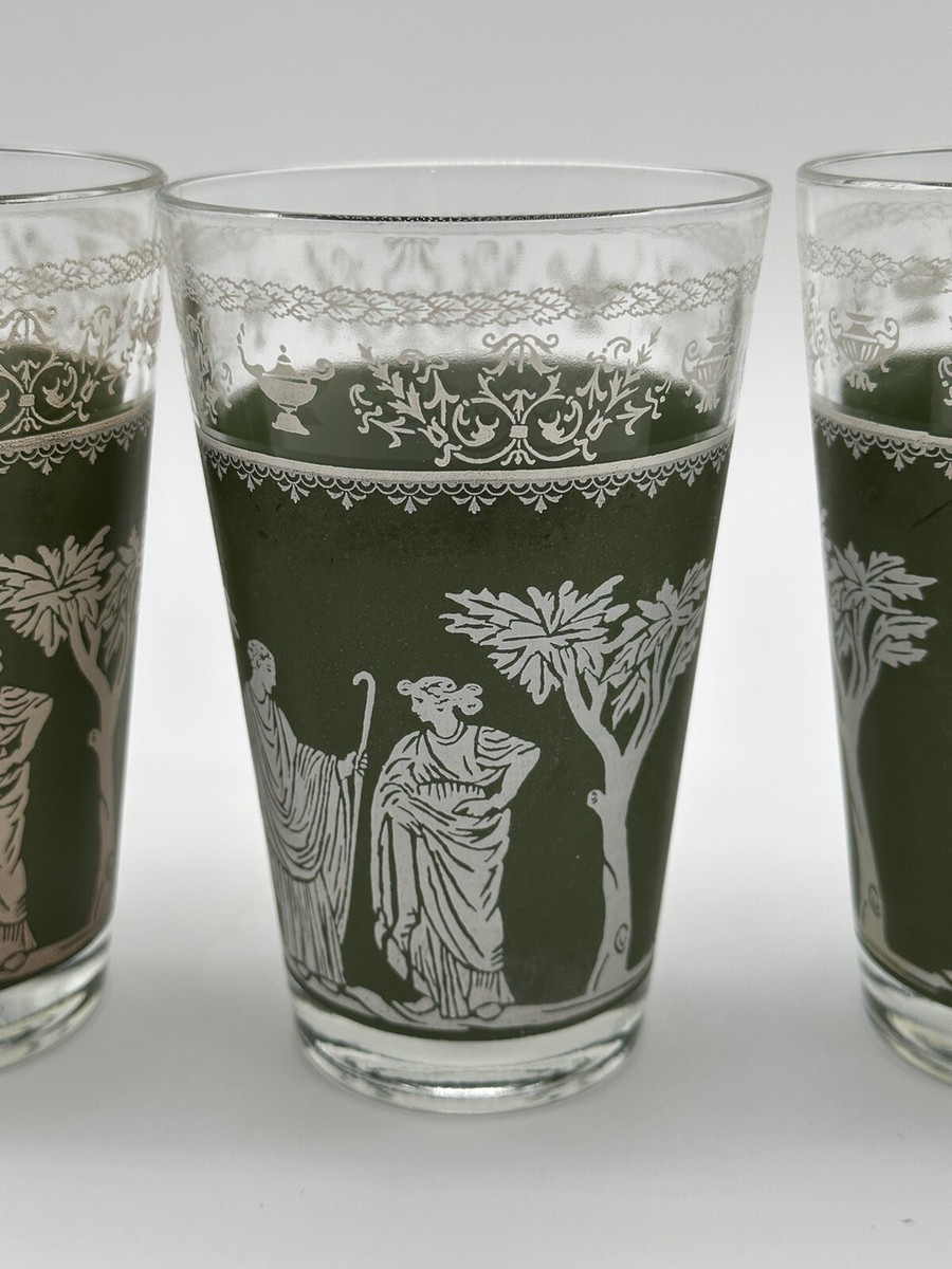 Vintage Jeanette Glassware Hellenic Set Of 4 | eBay