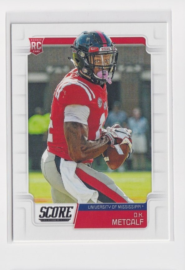 DK Metcalf 2019 Panini Score Rookie #352 Ole Miss Seattle Seahawks Rookie Card