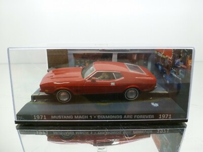 007 JAMES BOND MUSTANG MACH 1 DIAMONDS ARE FOREVER - 1:43 - GOOD IN SHOWCASE